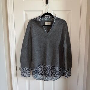 Brochu Walker The Looker Layered V-Neck Sweater, S